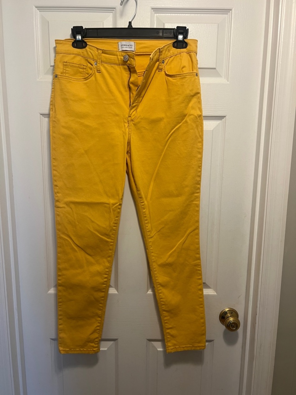 Women’s Yellow High-Rise Skinny Jeans